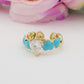 CLAIRE COLOURS - Anello con cuoricini bombè smaltati e Cubic Zirconia a forma di cuore