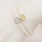 REBECCA HEART - Bracciale perle con cuore zirconato