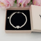 REBECCA HEART - Bracciale perle con cuore zirconato