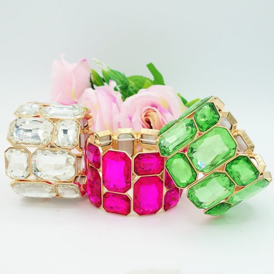 ZOE - Bracciale elasticizzato con pietre sfaccettate
