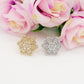 CAMELIA CRYSTAL RING - XL - Anello regolabile con fiore zirconato in Cubic Zirconia