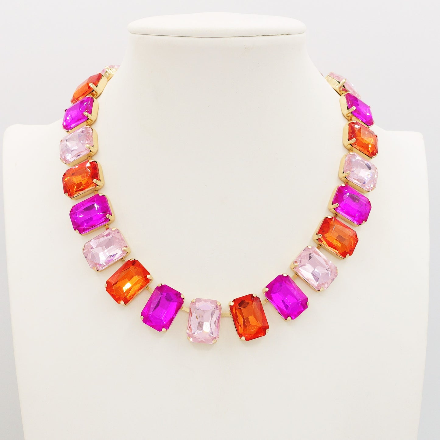 MARGOT SUNSET - LIMITED EDITION - SET COLLIER E BRACCIALE  con pietre sfaccettate