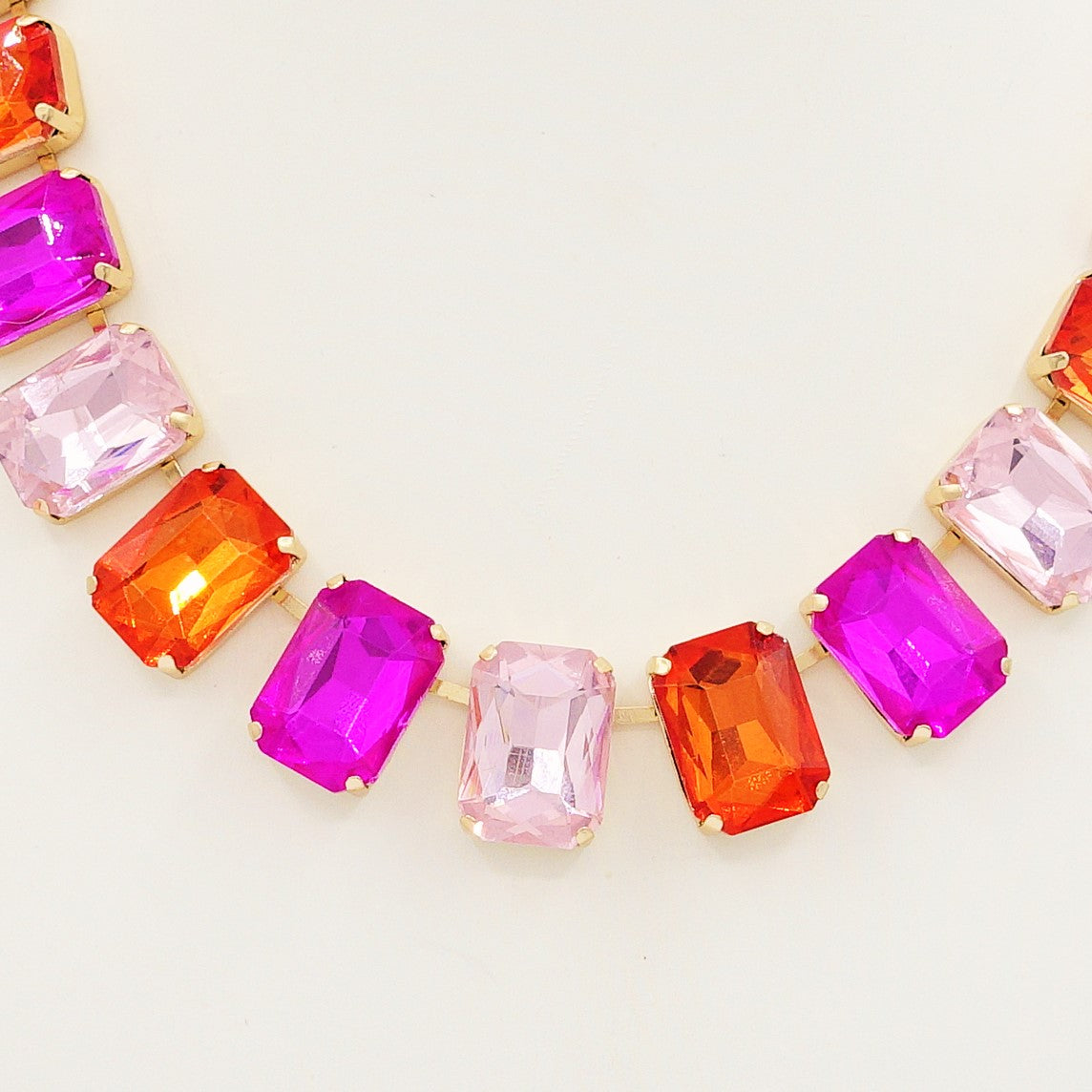 MARGOT SUNSET - LIMITED EDITION - SET COLLIER E BRACCIALE  con pietre sfaccettate