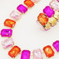 MARGOT SUNSET - LIMITED EDITION - SET COLLIER E BRACCIALE  con pietre sfaccettate