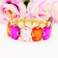 MARGOT SUNSET - LIMITED EDITION - SET COLLIER E BRACCIALE  con pietre sfaccettate