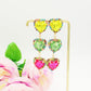 ARIEL HEARTS - Orecchini con pietre sfaccettate