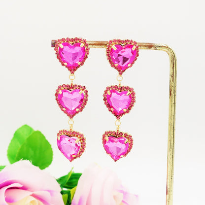 ARIEL HEARTS - Orecchini con pietre