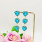 ARIEL HEARTS - Orecchini con pietre sfaccettate