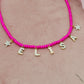 CHOKER Perle colours Con Nome personalizzato in Acciaio Inox