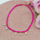 CHOKER Perle colours Con Nome personalizzato in Acciaio Inox