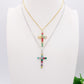 ANNETTE - ACCIAIO INOSSIDABILE- Collana con pendente croce in cubic zirconia