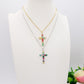 ANNETTE - ACCIAIO INOSSIDABILE- Collana con pendente croce in cubic zirconia