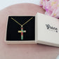 ANNETTE - ACCIAIO INOSSIDABILE- Collana con pendente croce in cubic zirconia