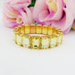 MARGOT YELLOW SET - Acciaio inossidabile - collier bracciale con pietre sfaccettate