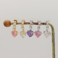 HELENA  ~ Orecchini mini cerchio con cuore XL in Cubic Zirconia
