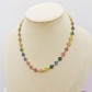 CASSIA~ACCIAIO INOSSIDABILE - Collana tennis quadrifogli RAINBOW con cubic zirconia