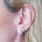 KATE BOTTONE A CLIP - Orecchini bottone con cubic zirconia ovale AAA+ - SENZA BUCO
