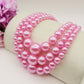 TRIPLE MAXI PEARLS  - Collana tripla perle - 5  VARIANTI COLORE