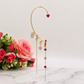FAIRY EARCUFF ~ ACCIAIO Inossidabile orecchino integrale SENZA FORI con cuori e cubic zirconia