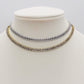 BELLATRIX ~ Tennis Choker doppio girocollo in ACCIAIO INOSSIDABILE con cubic zirconia