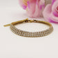 BELLATRIX ~ Bracciale Tennis  triplo in ACCIAIO INOSSIDABILE con cubic zirconia
