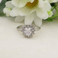 KATE HEART crystal - Anello regolabile in ACCIAIO inossidabile con cubic zirconia a forma di cuore