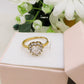 KATE HEART crystal - Anello regolabile in ACCIAIO inossidabile con cubic zirconia a forma di cuore