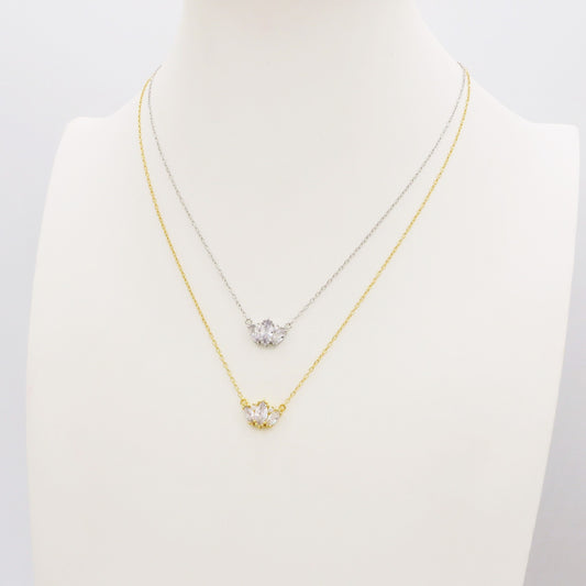 HAVEN  ~ ARGENTO 925 ~ Collana con pendente in cubic zirconia