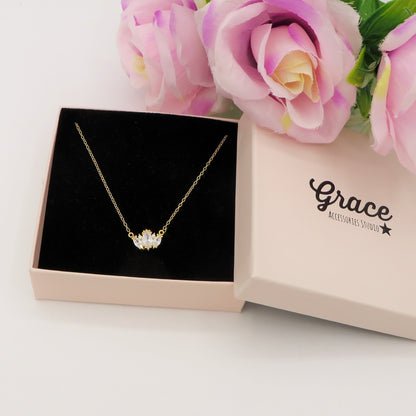 HAVEN  ~ ARGENTO 925 ~ Collana con pendente in cubic zirconia