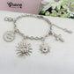 YOU'RE MY SUN - Bracciale con sole. orsetti, croci  pendenti charms ACCIAIO INOSSIDABILE