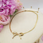 ELEONOR BOW ~ Collana choker Snake con fiocco in ACCIAIO INOSSIDABILE