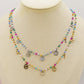SOPHIE collana ~ ACCIAIO INOSSIDABILE ~ Collana  con charms e cristalli