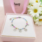 SOPHIE Bracciale ~ ACCIAIO INOSSIDABILE ~ Bracciale con charms e cristalli