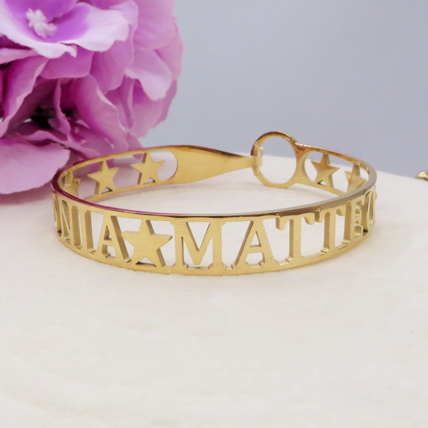 Bracciale MANETTA NOME PERSONALIZZATO in Acciaio Inossidabile