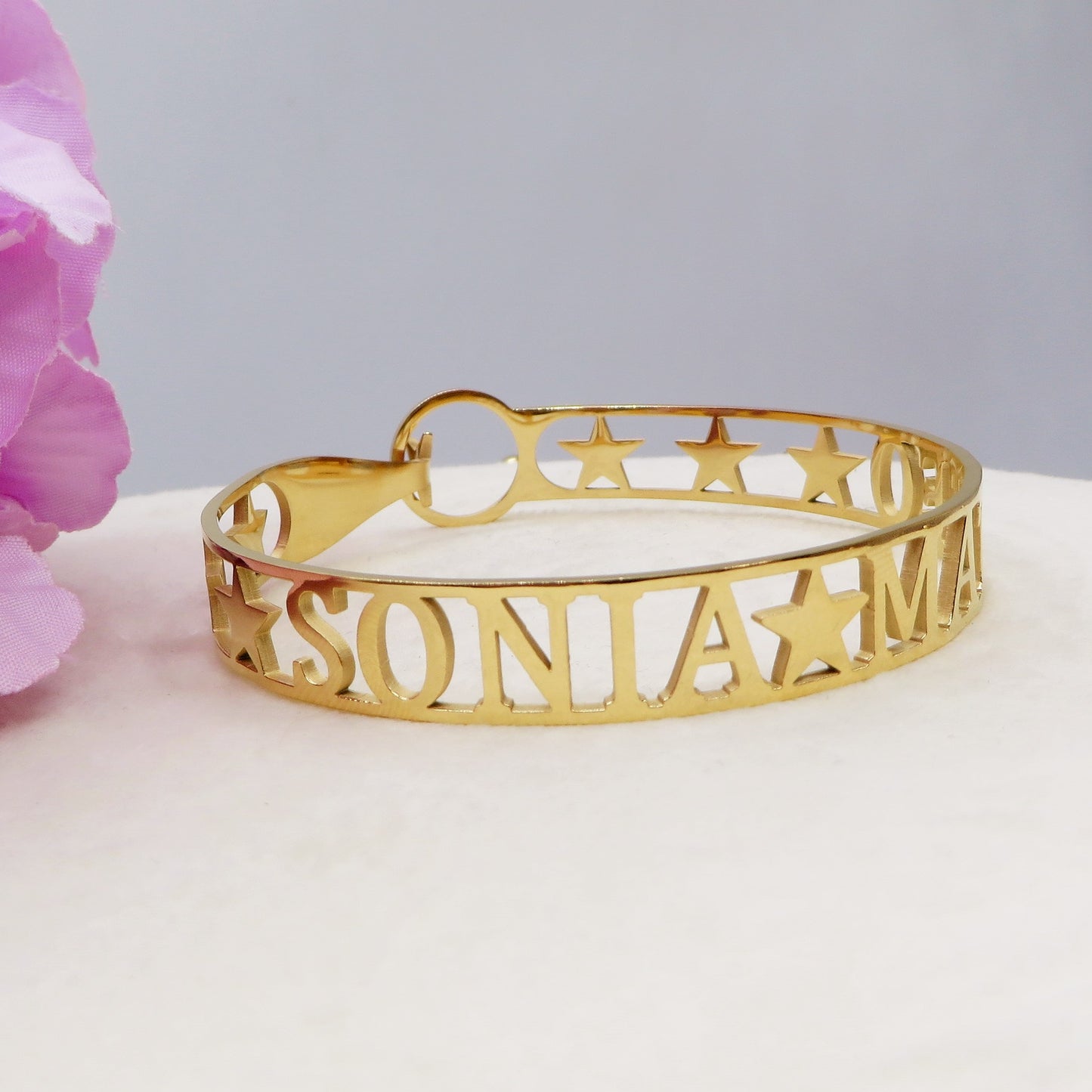 Bracciale MANETTA NOME PERSONALIZZATO in Acciaio Inossidabile