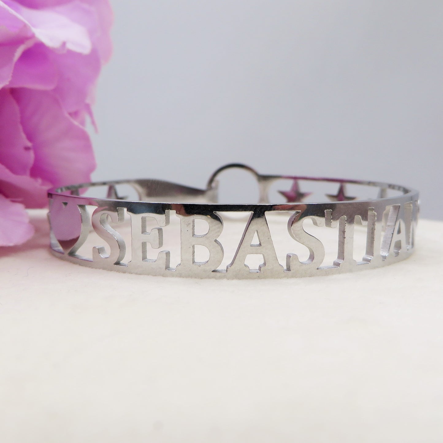 Bracciale MANETTA NOME PERSONALIZZATO in Acciaio Inossidabile