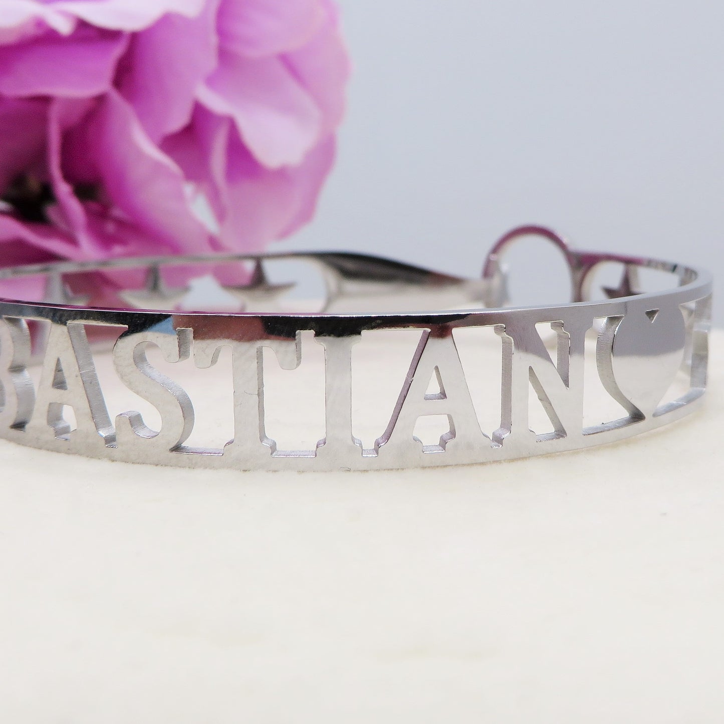 Bracciale MANETTA NOME PERSONALIZZATO in Acciaio Inossidabile