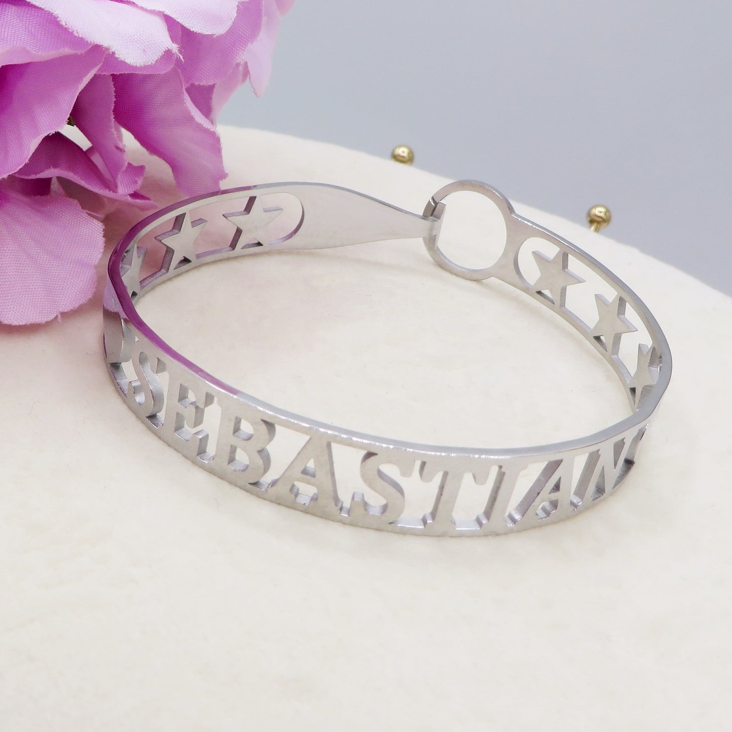 Bracciale MANETTA NOME PERSONALIZZATO in Acciaio Inossidabile