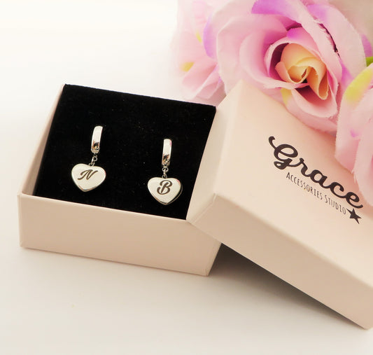 Orecchini Cuori Bombe' - PERSONALIZZAMI ~ Paio orecchini in acciaio inossidabile + INCISIONE PERSONALIZZATA