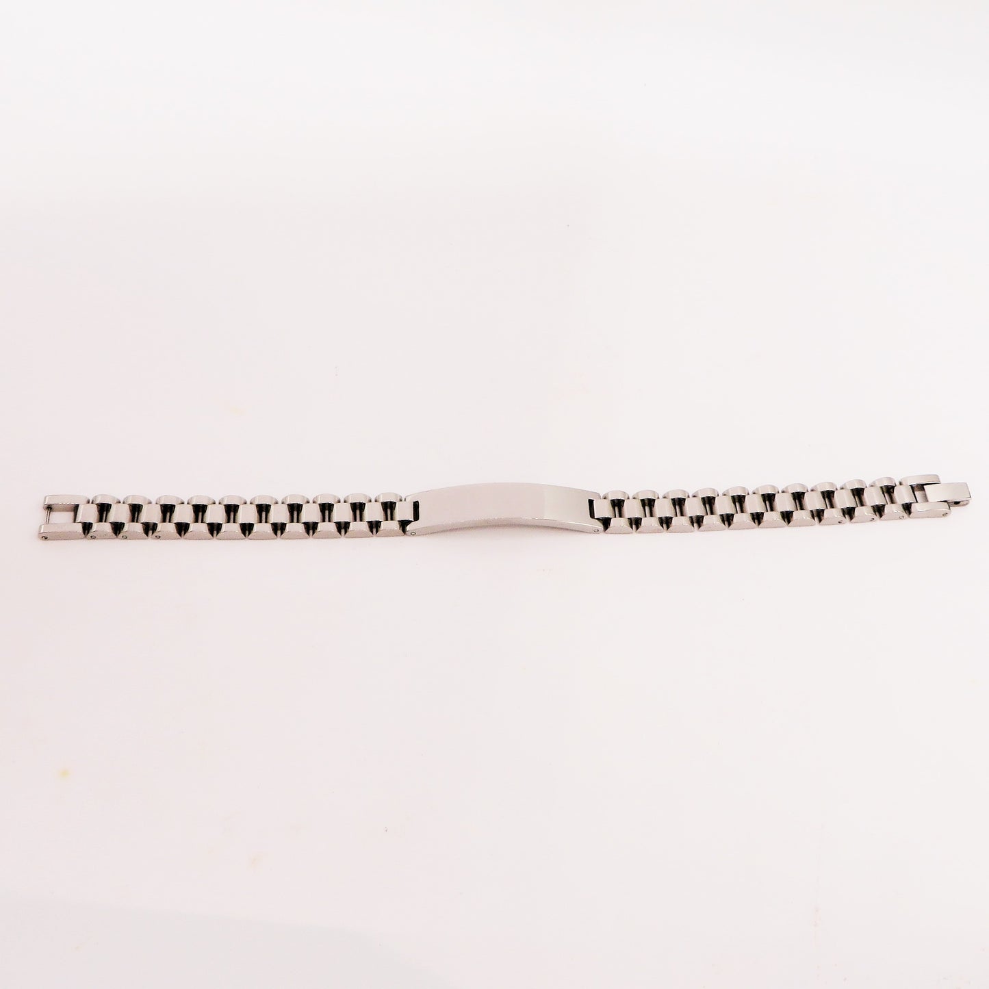 Bracciale uomo catena GROUMETTE 1cm con placca ACCIAIO