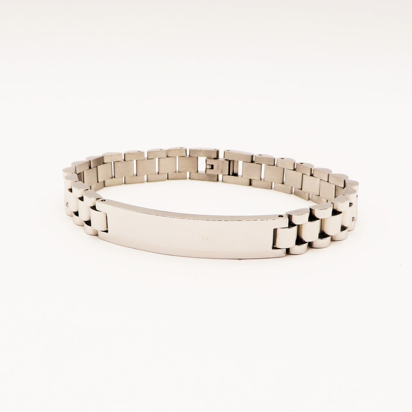 Bracciale uomo catena GROUMETTE 1cm con placca ACCIAIO
