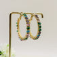 PIPER big hoops ~ ACCIAIO INOSSIDABILE - Paio Orecchini a Cerchio con cubic zirconia