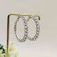 PIPER big hoops ~ ACCIAIO INOSSIDABILE - Paio Orecchini a Cerchio con cubic zirconia