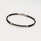 Bracciale uomo rigido  ACCIAIO INOSSIDABILE effetto funi black