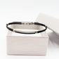Bracciale uomo rigido  ACCIAIO INOSSIDABILE effetto funi black
