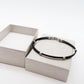 Bracciale uomo rigido  ACCIAIO INOSSIDABILE effetto funi black