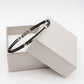 Bracciale uomo rigido  ACCIAIO INOSSIDABILE effetto funi black