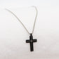 Collana pendente CROCE BLACK uomo ACCIAIO inossidabile