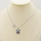 TRIXIE - Collana teddy pendente orsetto in Acciaio inossidabile + cuoricino