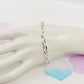Catena OVALE bagnato ARGENTO ~ Bracciale in catena ACCIAIO INOSSIDABILE